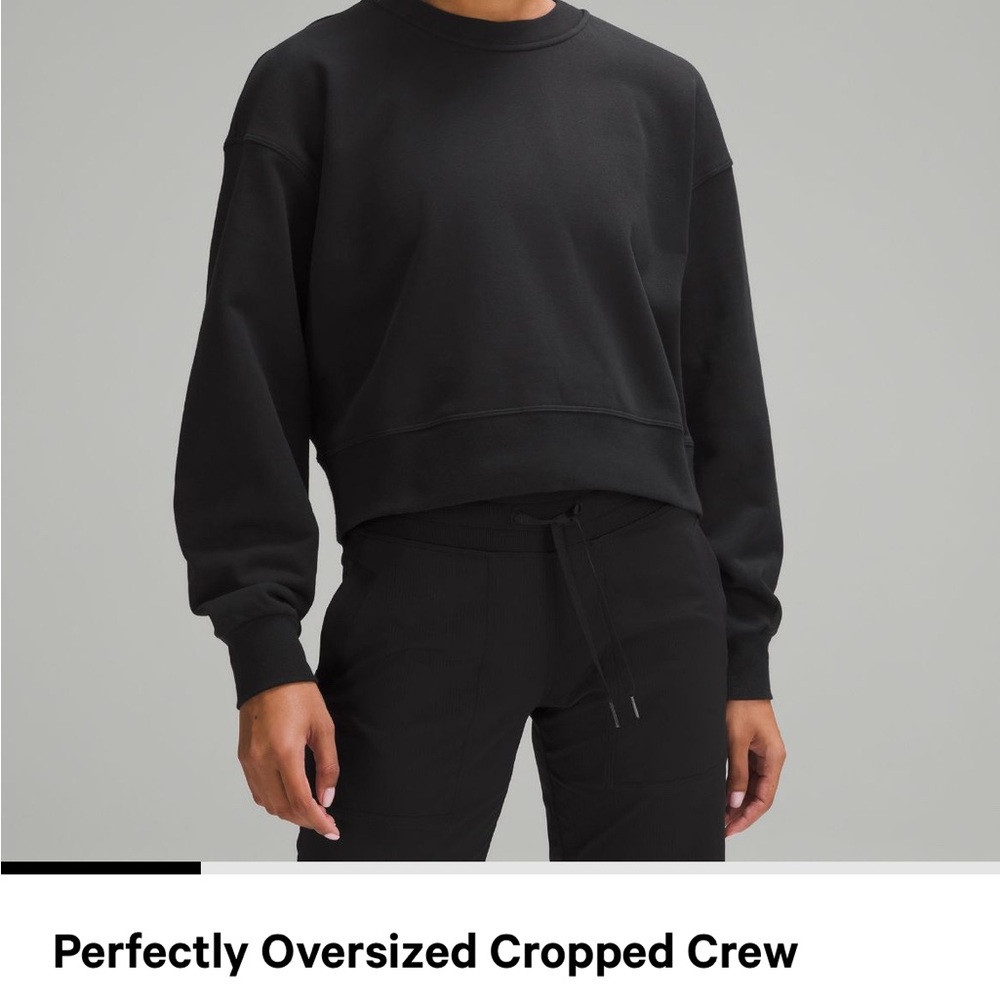 Lululemon Sz 8 Perfectly Oversized Cropped Crew